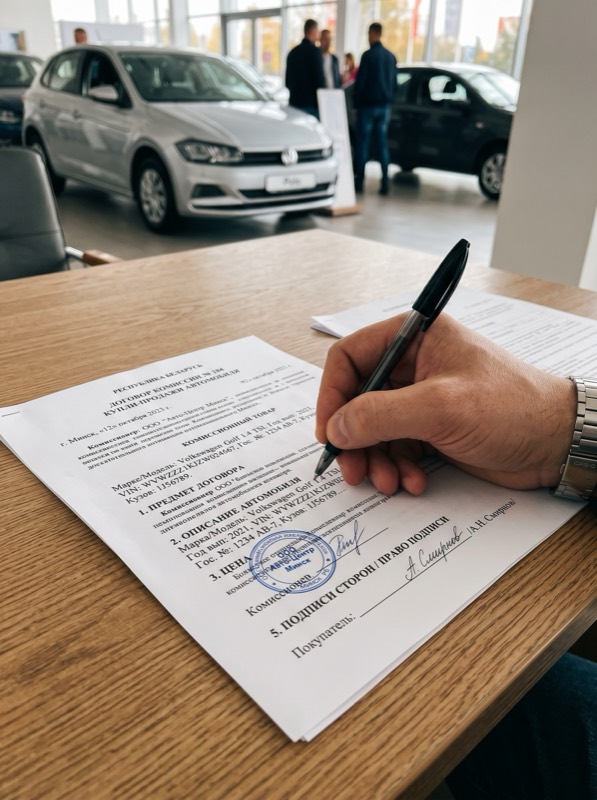 Помощь с документами при продаже автомобиля в Минске
